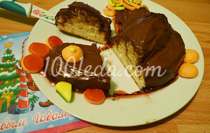 Торт Новогодний петушок 2017 в шоколаде: рецепт с пошаговым фото