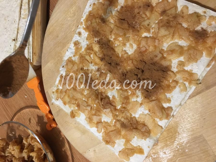 Сочный десерт из лаваша и яблок без выпечки: рецепт с пошаговым фото - Шаг №7