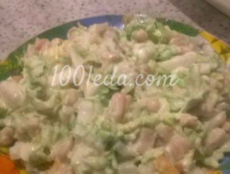 Салат с фасолью и пекинской капустой