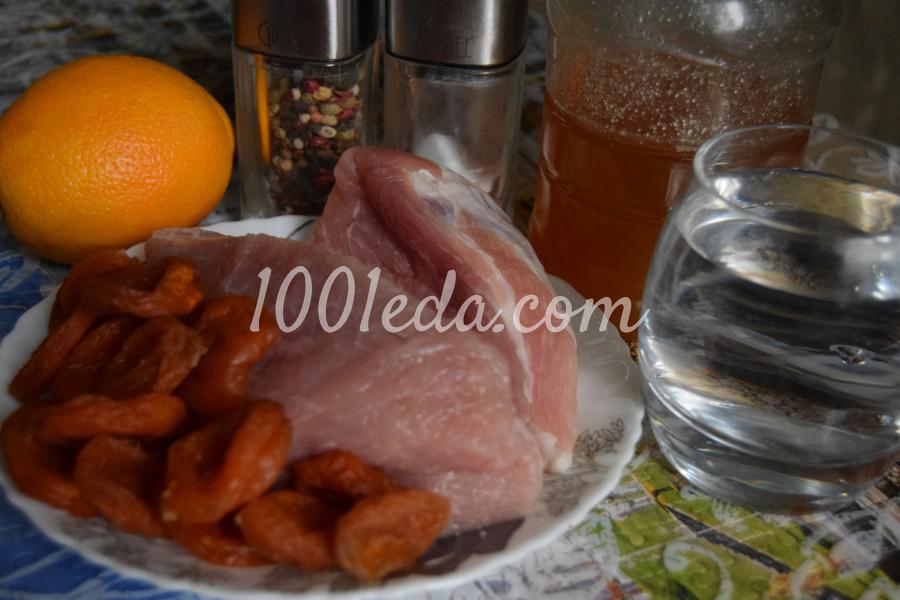 Свинина с апельсином и курагой в мультиварке: рецепт с пошаговым фото - Шаг №1