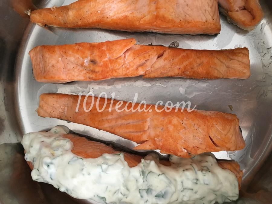 Филе лосося под йогуртовым соусом и пюре с васаби: рецепт с пошаговым фото - Шаг №6