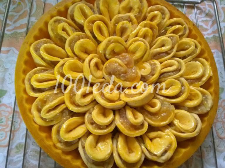 Мясной пирог Хризантема: рецепт с пошаговым фото - Шаг №7
