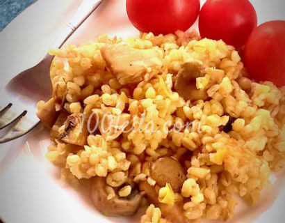 Булгур с курицей и грибами