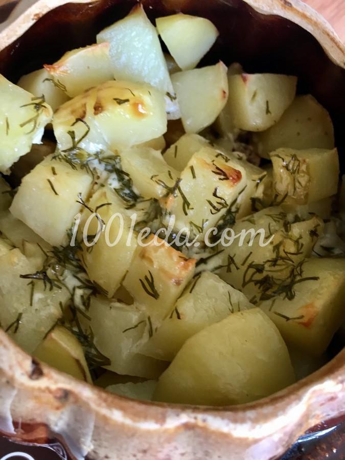 Горшочки с картофелем, грибами и сердечками: пошаговый с фото 