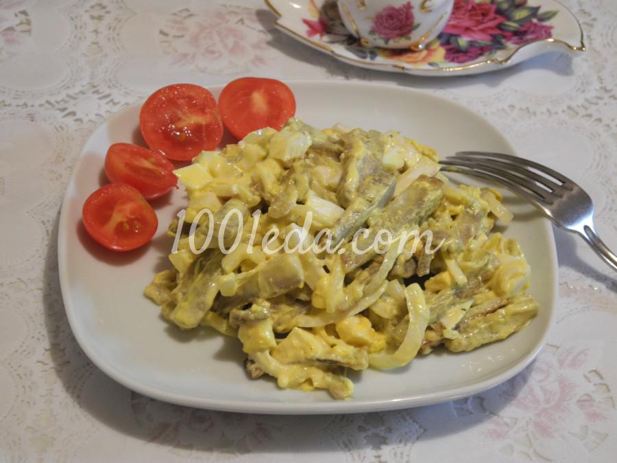 Салат с яйцами и баклажанами