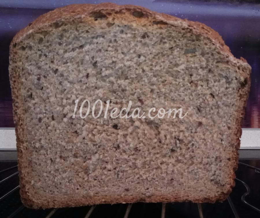 Диетический хлеб из цельнозерновой муки с семенами льна в хлебопечке: пошаговый с фото