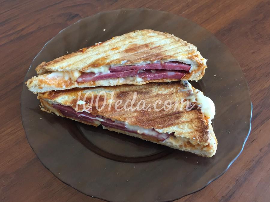 Быстрый сэндвич с колбасой: пошаговый с фото