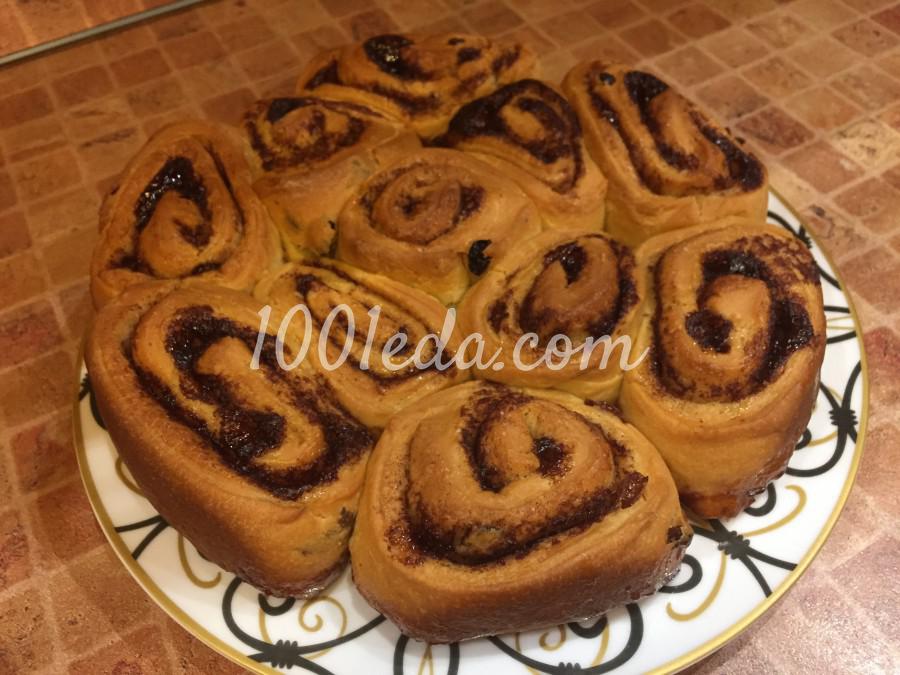 Сдобные булочки с изюмом и корицей: пошаговый с фото - Шаг №15 Сдобные булочки с изюмом и корицей: пошаговый с фото - Шаг №15