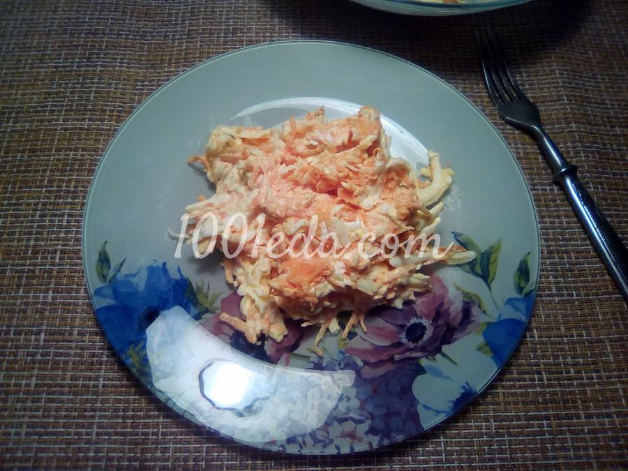 Салат из моркови, яиц и подавленного сырка "Рыжик": пошаговый с фото