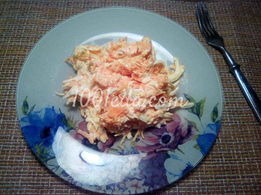 Салат из моркови, яиц и подавленного сырка "Рыжик": пошаговый с фото