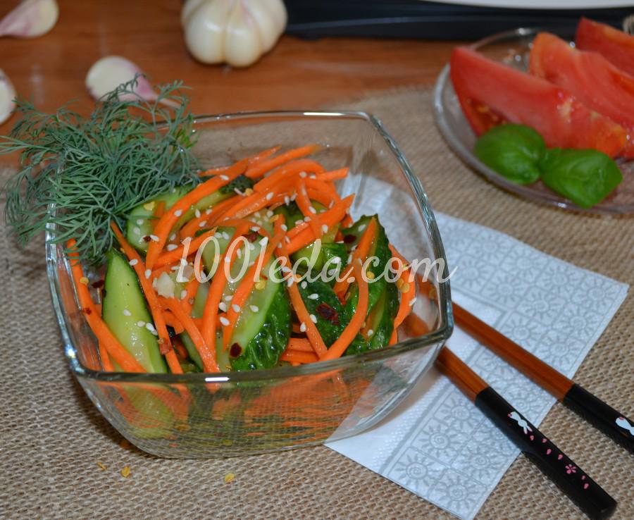 Летний салат из свежих огурцов «Пальчики оближешь!»: пошаговый с фото