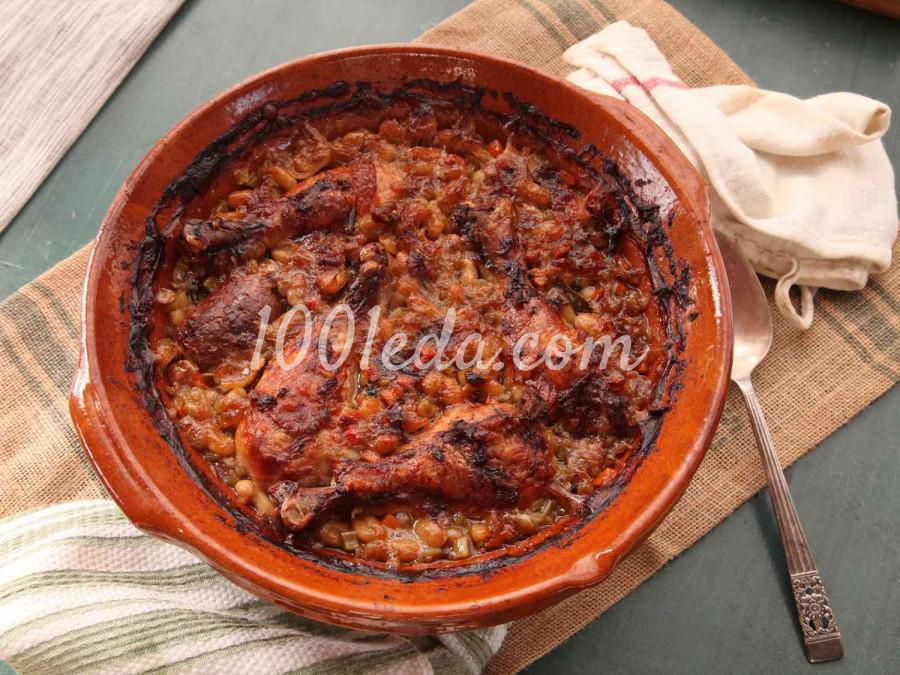 Кассуле из белой фасоли с курицей, грудинкой и колбасками: пошаговое фото - Шаг №13 Кассуле из белой фасоли с курицей, грудинкой и колбасками: пошаговое фото - Шаг №13