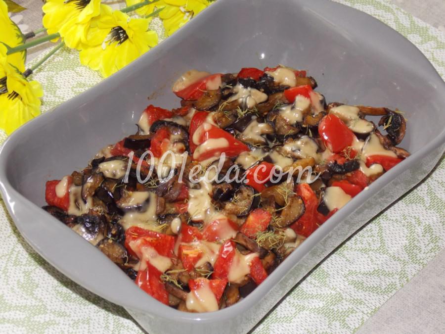 Вкусные овощи с грибами под сыром: пошаговый с фото