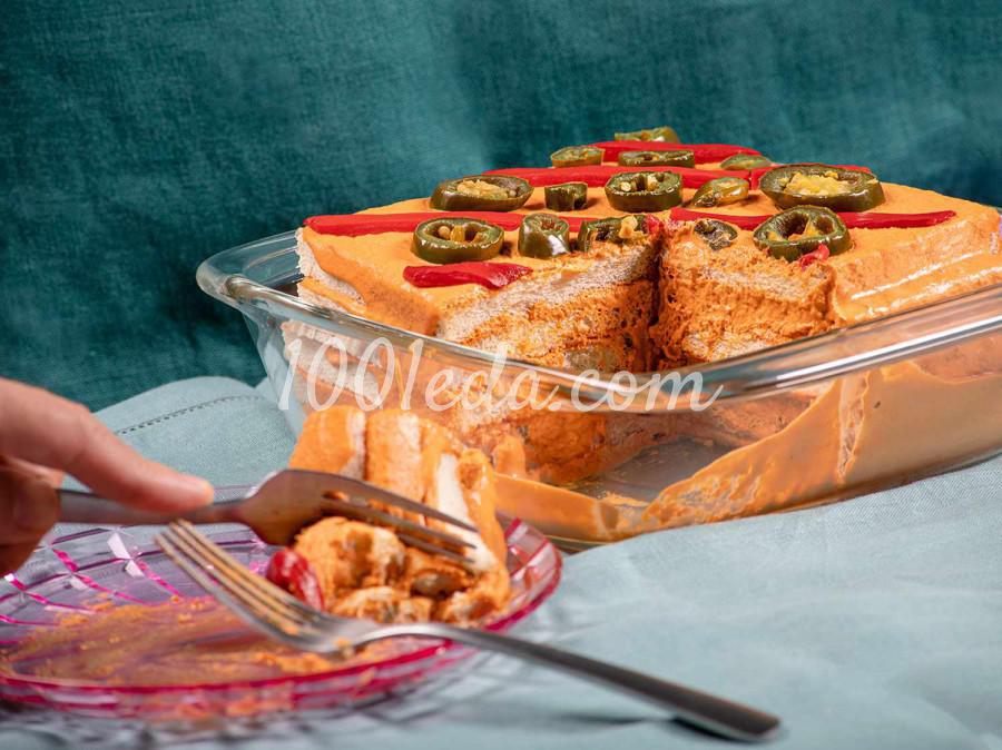 Бутербродный закусочный торт с кремом из тунца: пошаговый с фото - Шаг №5