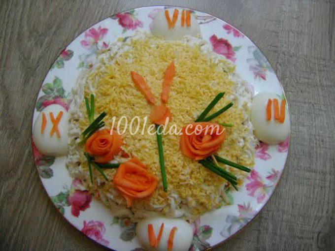 Салат с морковкой и шпротами