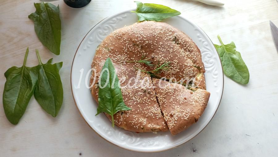 Наливной пирог со шпинатом и творожным сыром: пошаговый с фото
