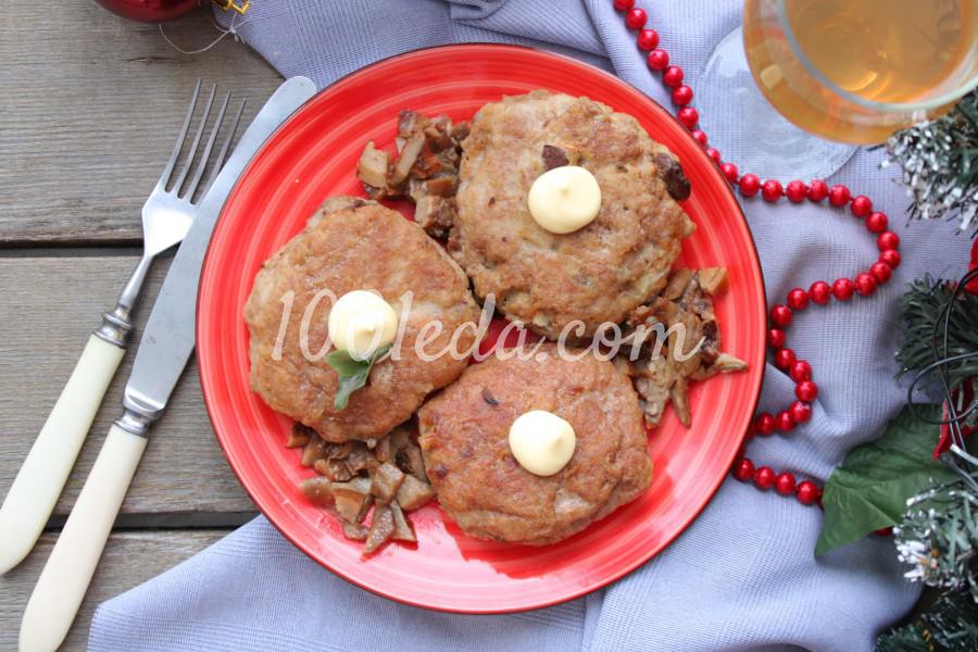 Праздничные котлеты с грибами и сыром: пошаговый с фото