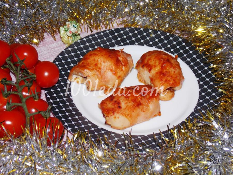 Куриные рулетики с сыром и сушеными томатами: пошаговый с фото