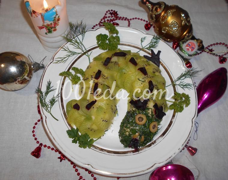Новогодний салат "Дракоша": пошаговый с фото