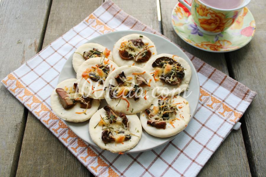 Закусочное печенье с грибами и сыром: пошаговое фото